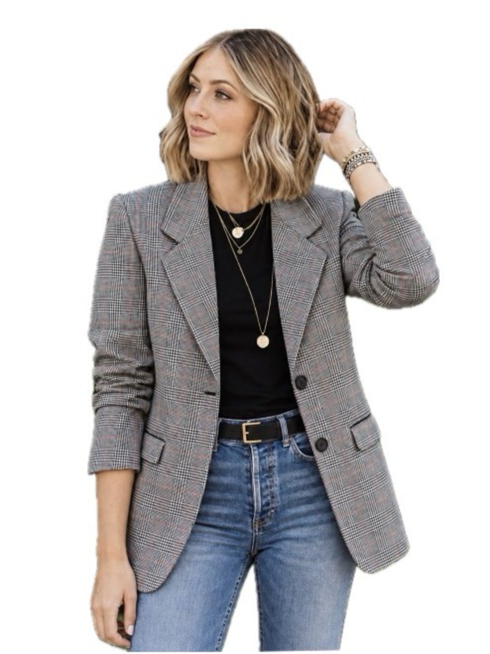 Alanni by Donnybrook, 100% Wool Plaid Blazer, Jacket Size 10